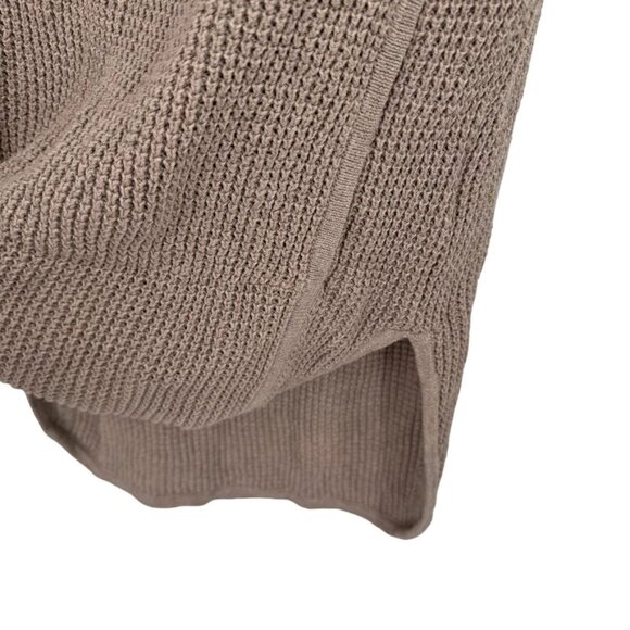 UGG Womens Selby Taupe Short Sleeve Turtleneck Sweater tunic size large cotton - Picture 9 of 13